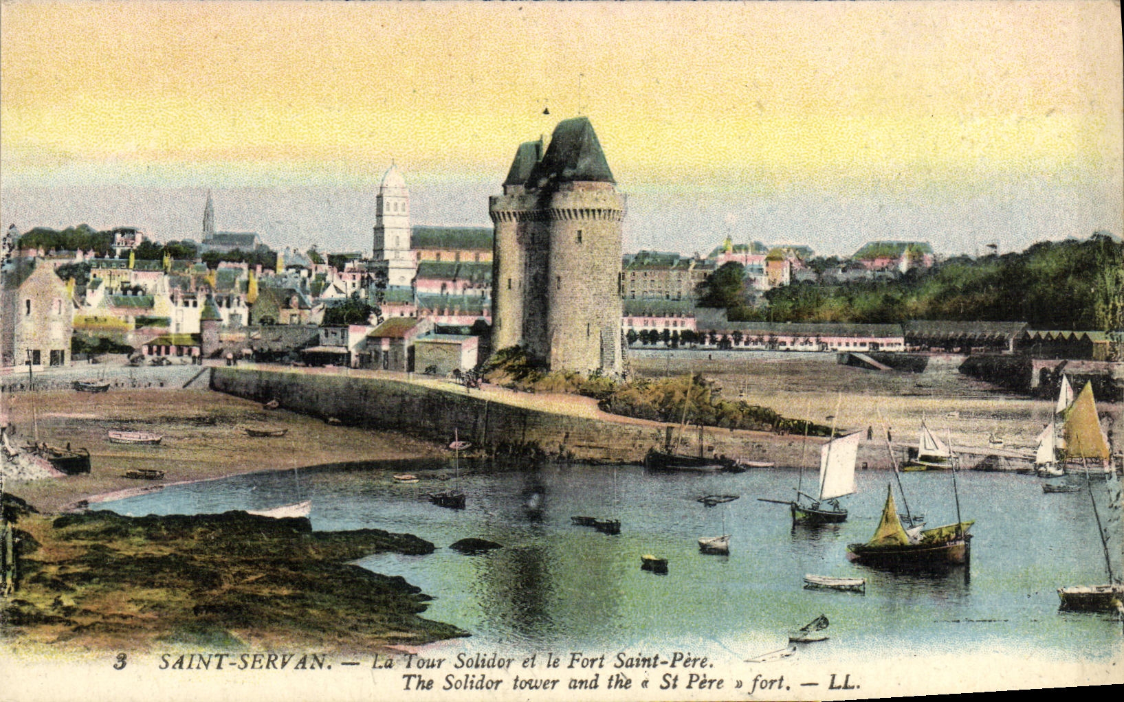 CPA Saint Servan La Tour Solidor et le Fort Saint Pere