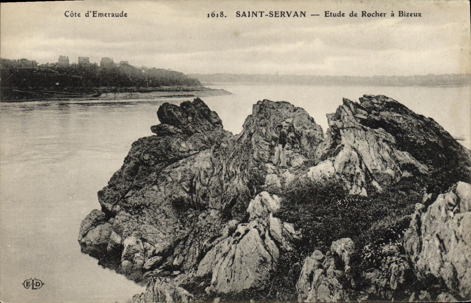 CPA Saint Servan Etude de Rocher a Bizeux