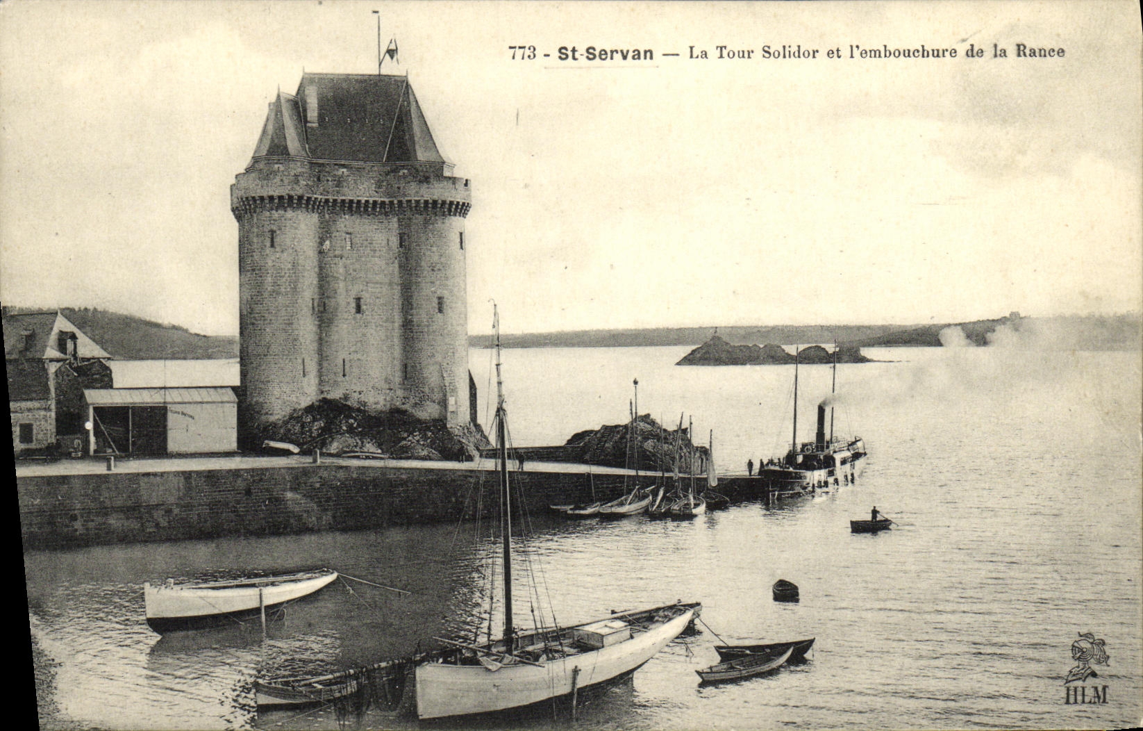 VINTAGE POSTCARD St Servan the Solidor Tower and L mouth of the Rancid Boat