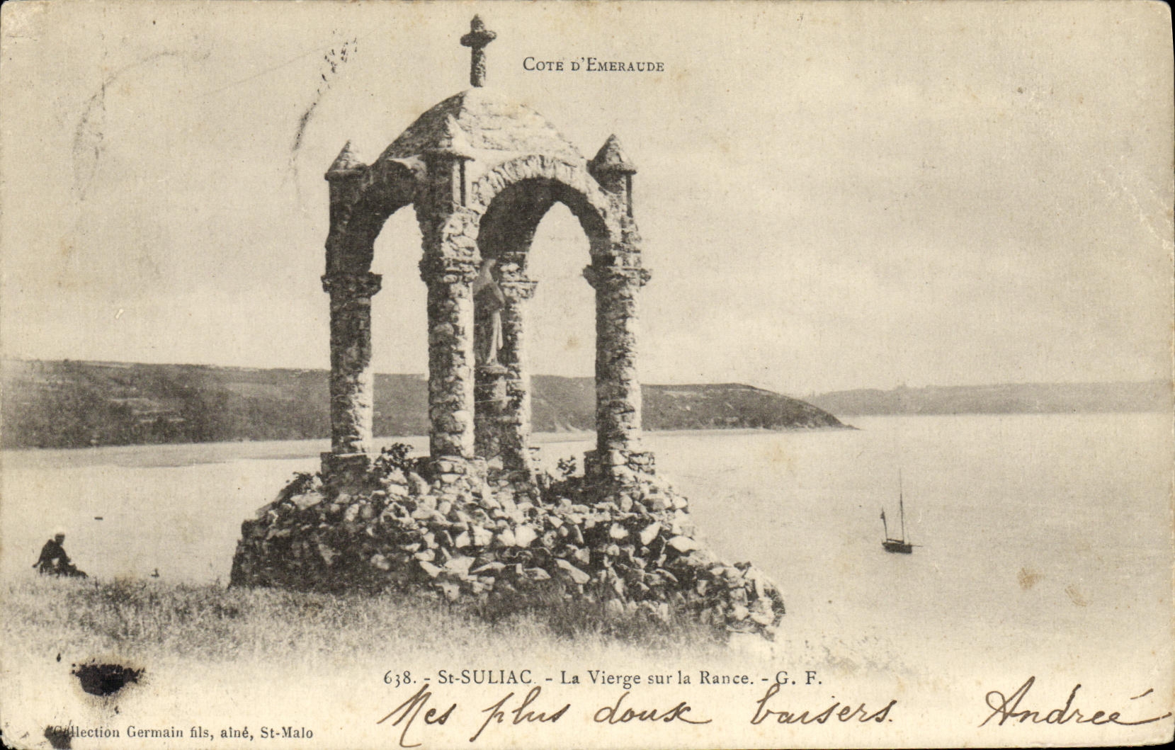 St Suliac de la POSTAL de la VENDIMIA la Virgen en la rancia