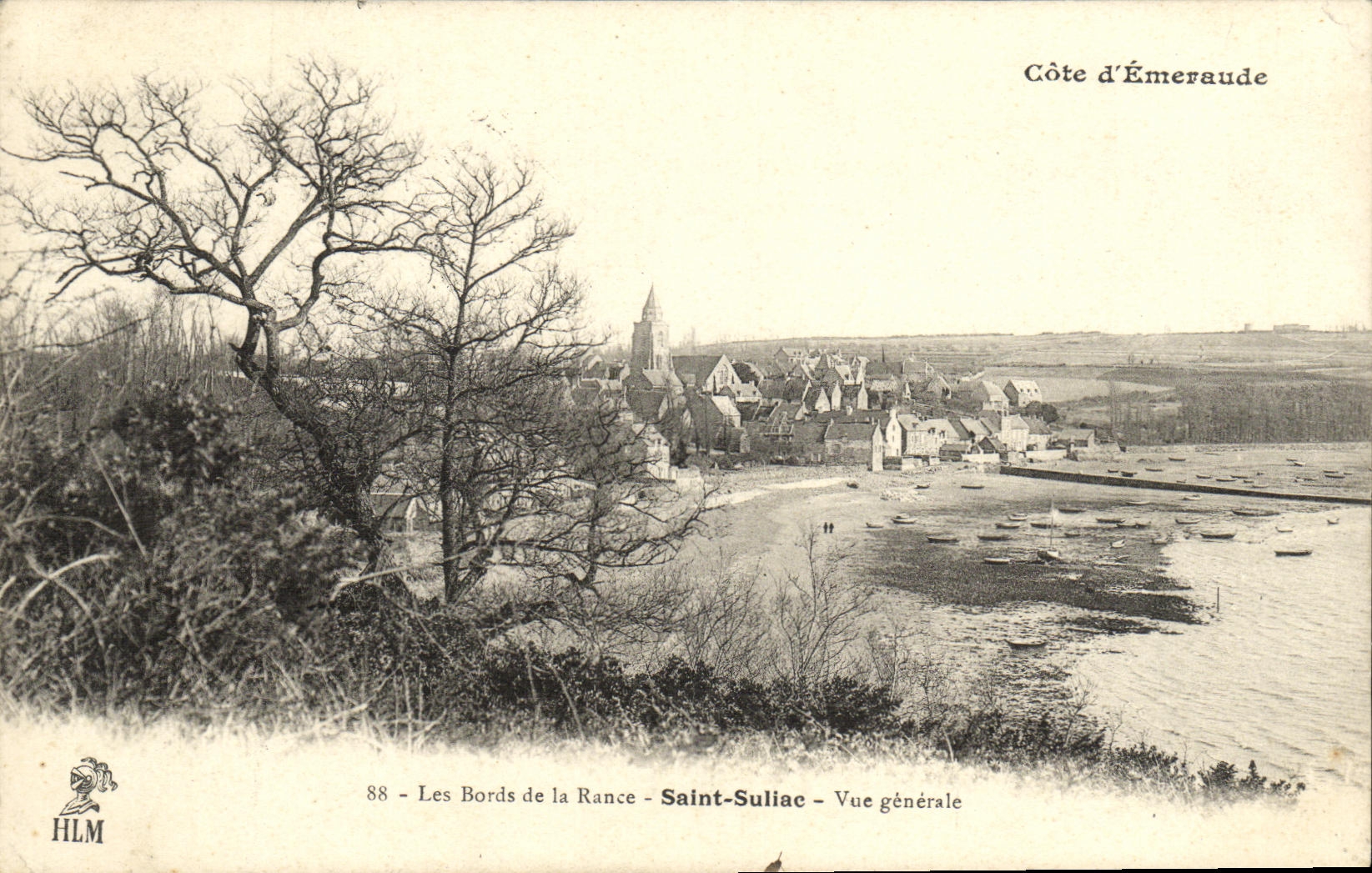 Bordes de la POSTAL de la VENDIMIA de Suliac de la opinion rancia Saint