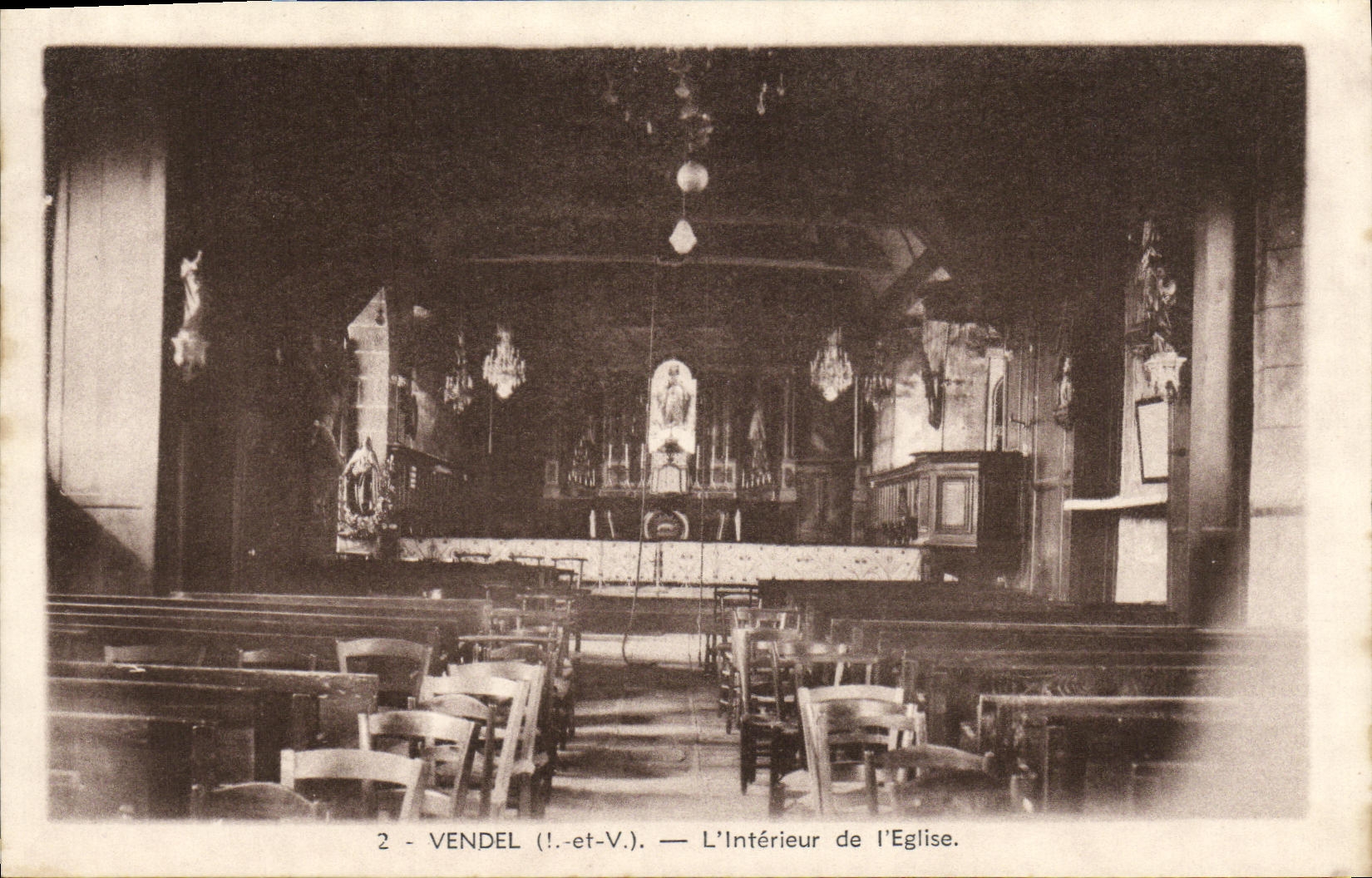 POSTAL Vendel L interior de la VENDIMIA de L iglesia
