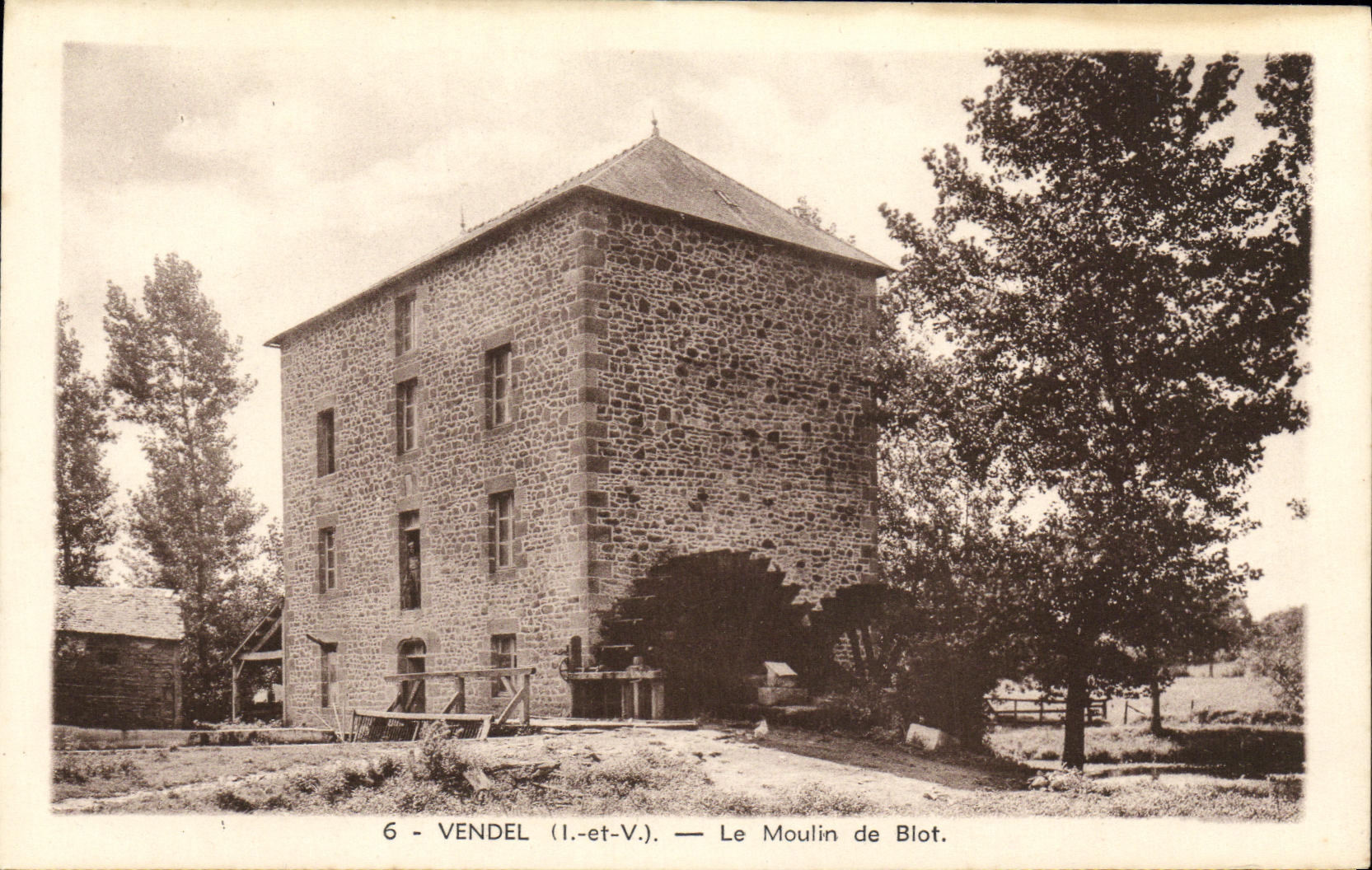 POSTAL Vendel de la VENDIMIA el molino de la mancha blanca /negra