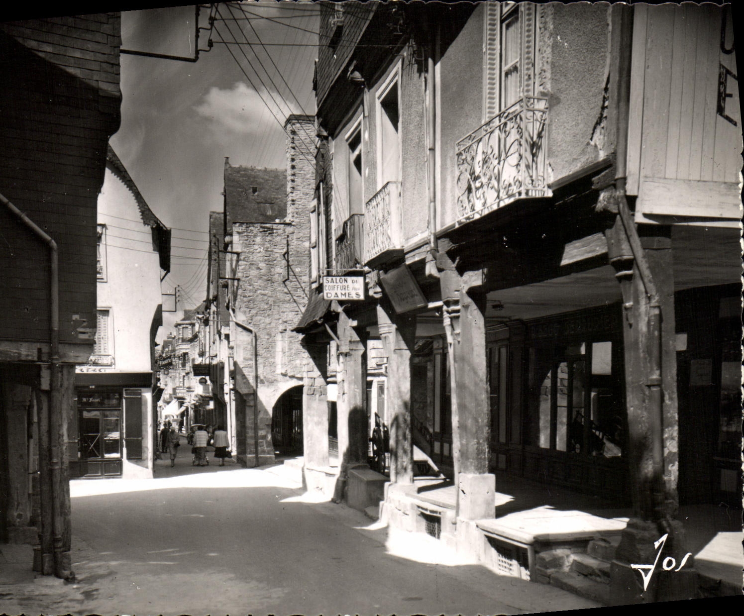 MODERN CARD Vitre the Street Pottery With Its Old Houses has projecting stages on porches
