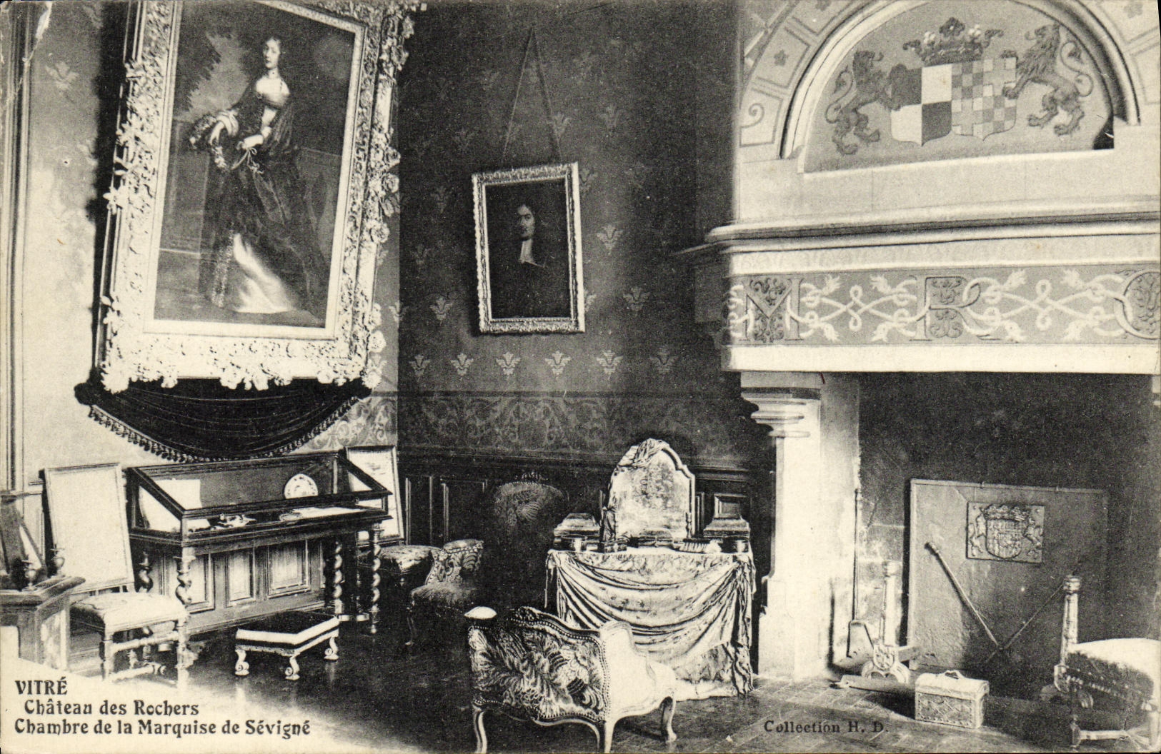 CPA Vitre Chateau des Rochers Chambre de la Marquise de Sevigne 