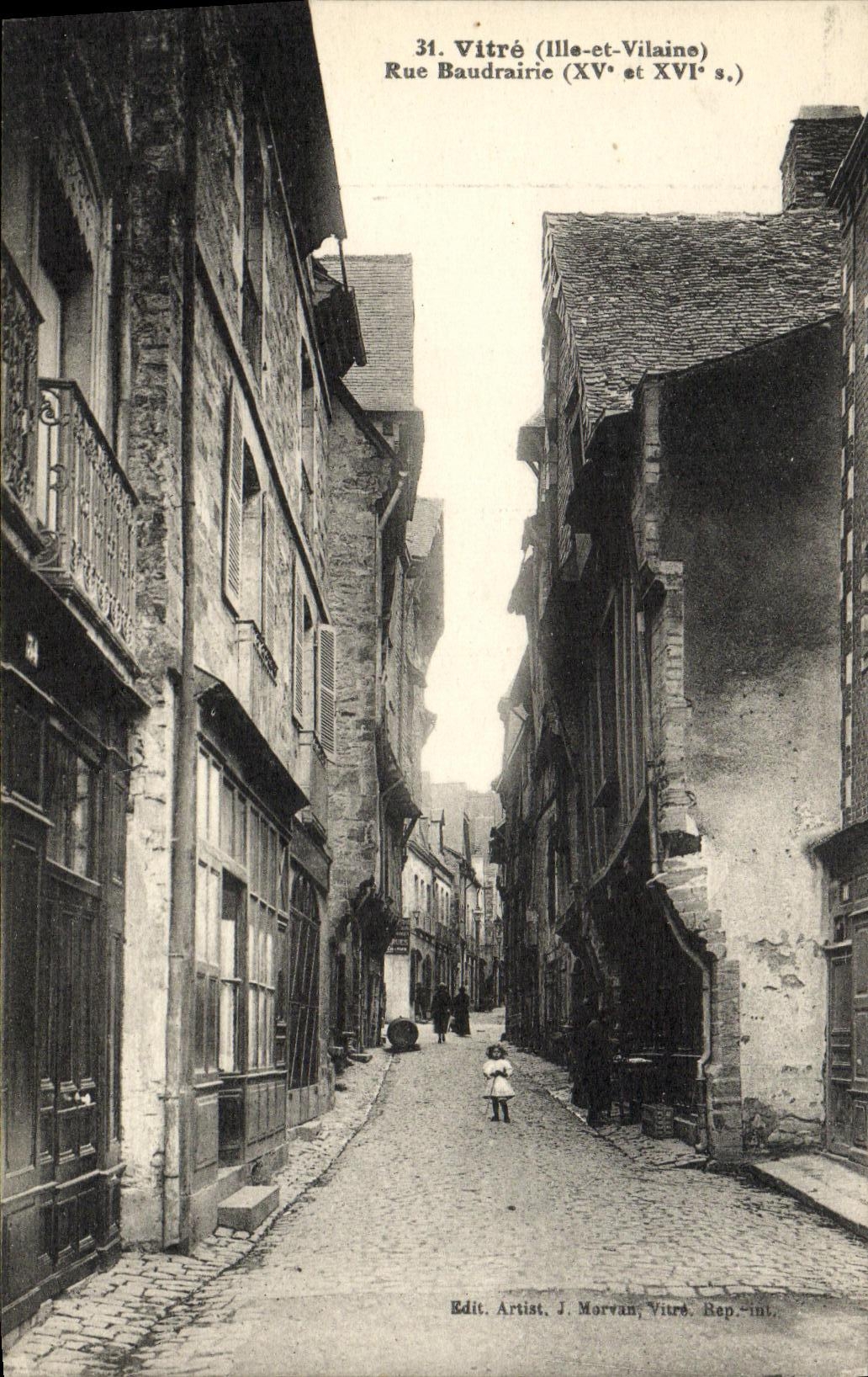 VINTAGE POSTCARD Pane Street Baudrairie