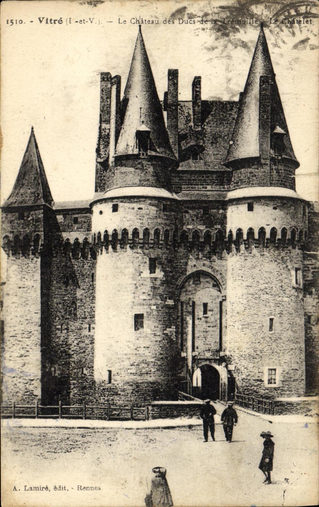 Cristal de la POSTAL de la VENDIMIA el castillo de los duques de Tremoille