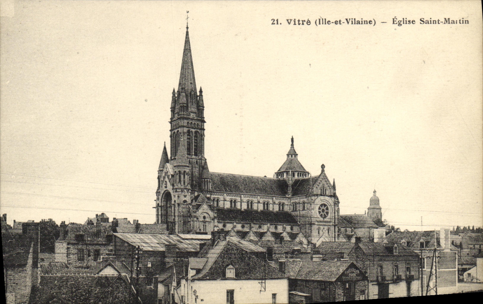VINTAGE POSTCARD Pane Church Martin Saint