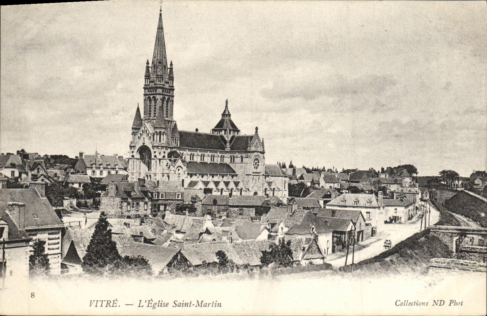 Cristal L iglesia Martin de la POSTAL de la VENDIMIA Saint