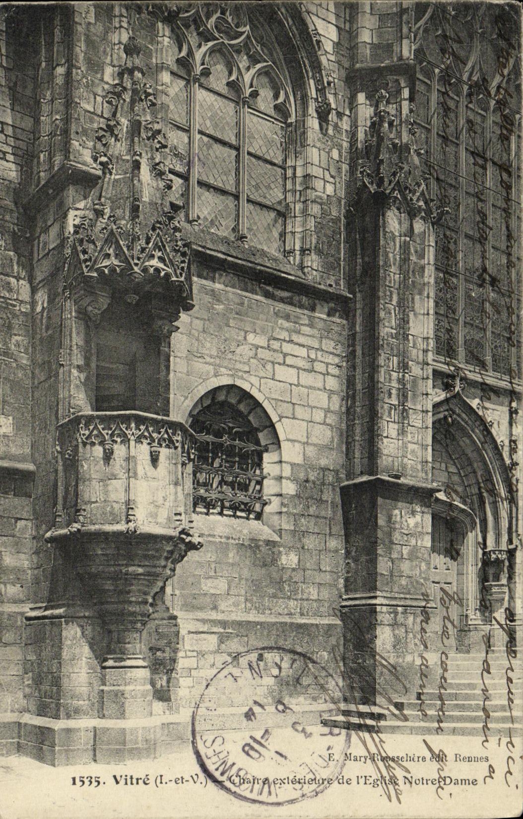 CPA Vitre Chaire exterieure de l eglise Notre Dame