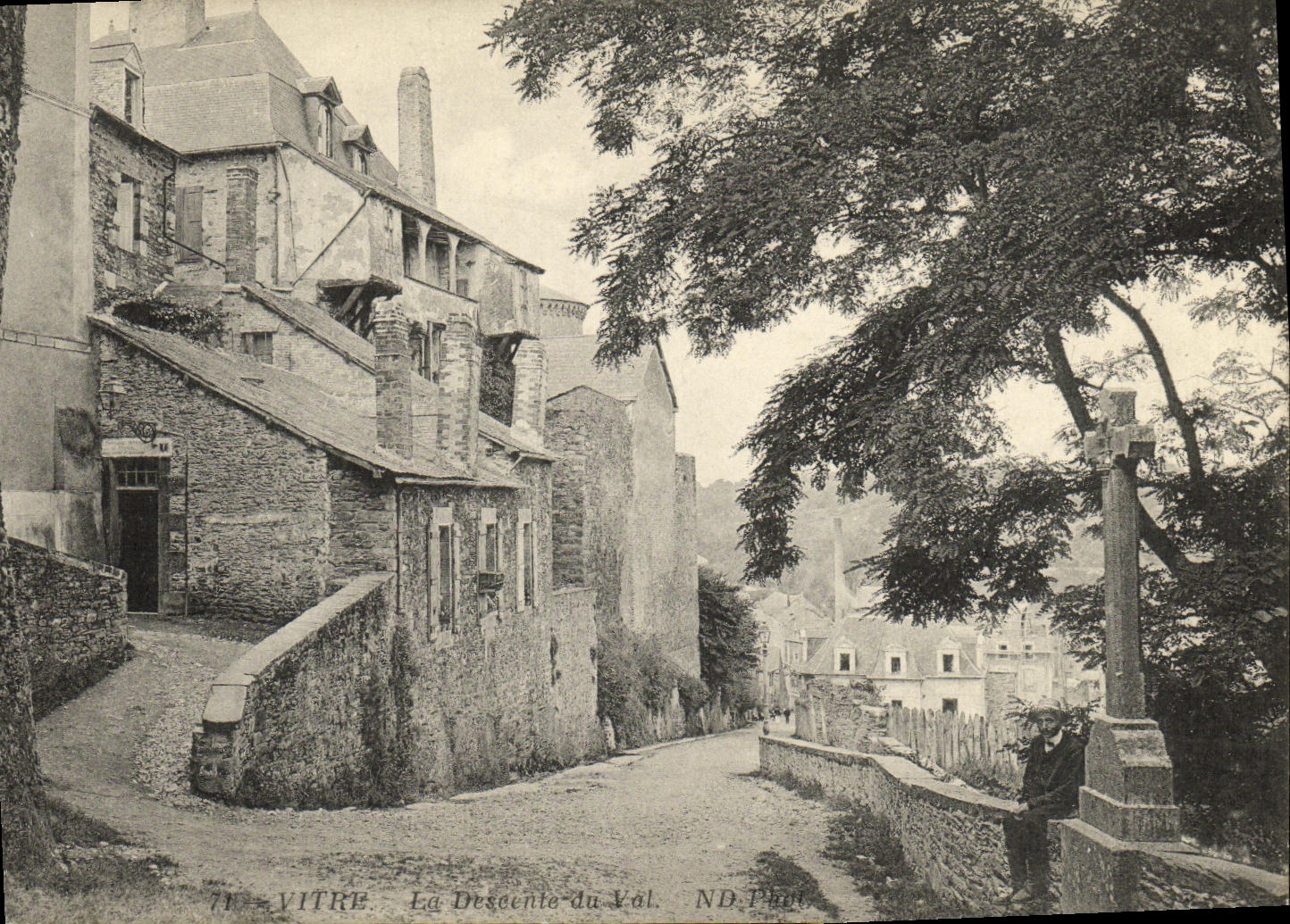 CPA Vitre La descente du Val