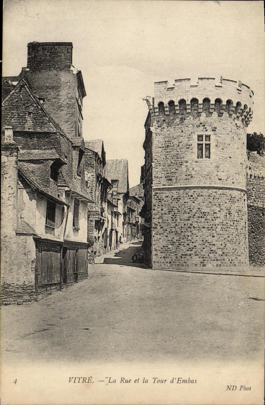 Cristal de la POSTAL de la VENDIMIA la calle y la torre D Embas