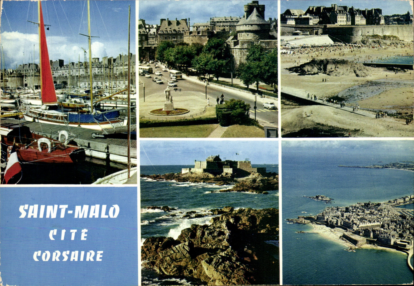 CPM Saint Malo Cite Corsaire La grande porte et le bassin des yachts Le chateau Porte St Vincent
