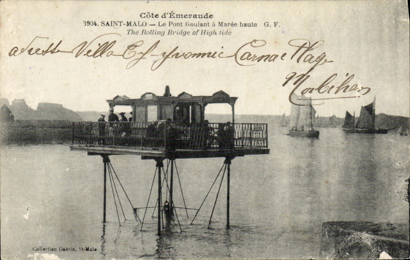 CPA St Malo Le Pont Roulant a Maree Haute 