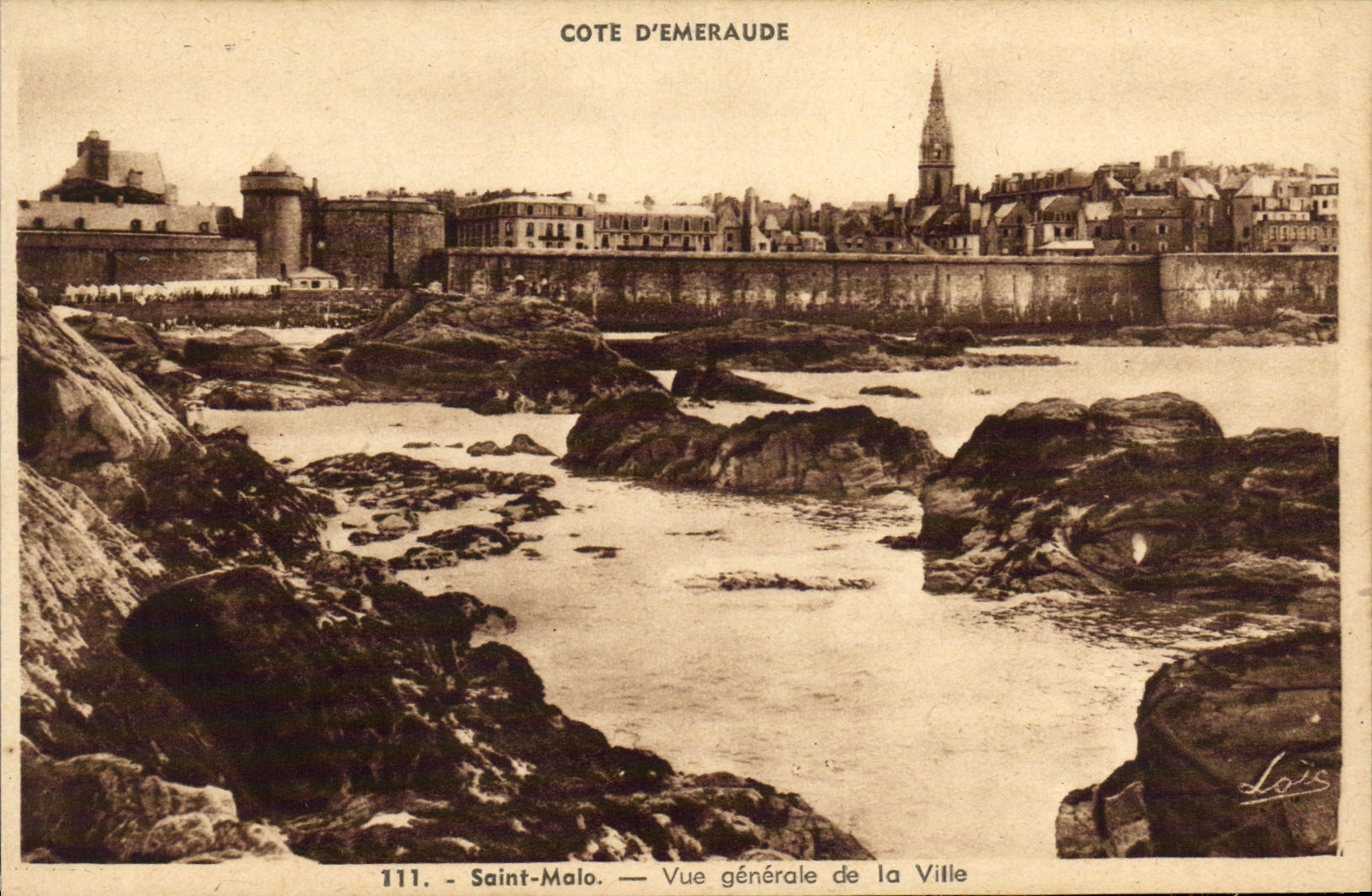 VINTAGE POSTCARD Holy Malo View of the City