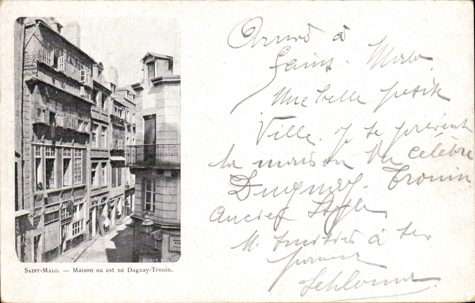 CPA St Malo Maison ou est ne Duguay Trouin