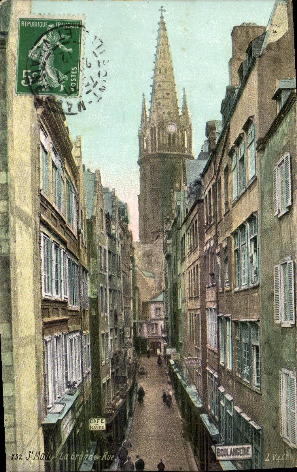 CPA St Malo La grande rue 