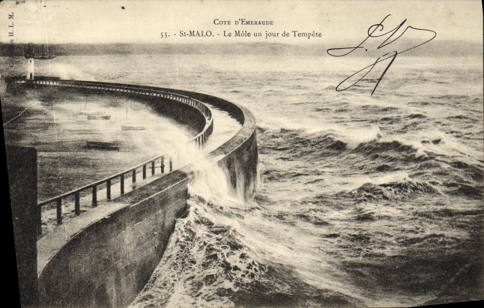 CPA Saint Malo Le Mole un jour de tempete