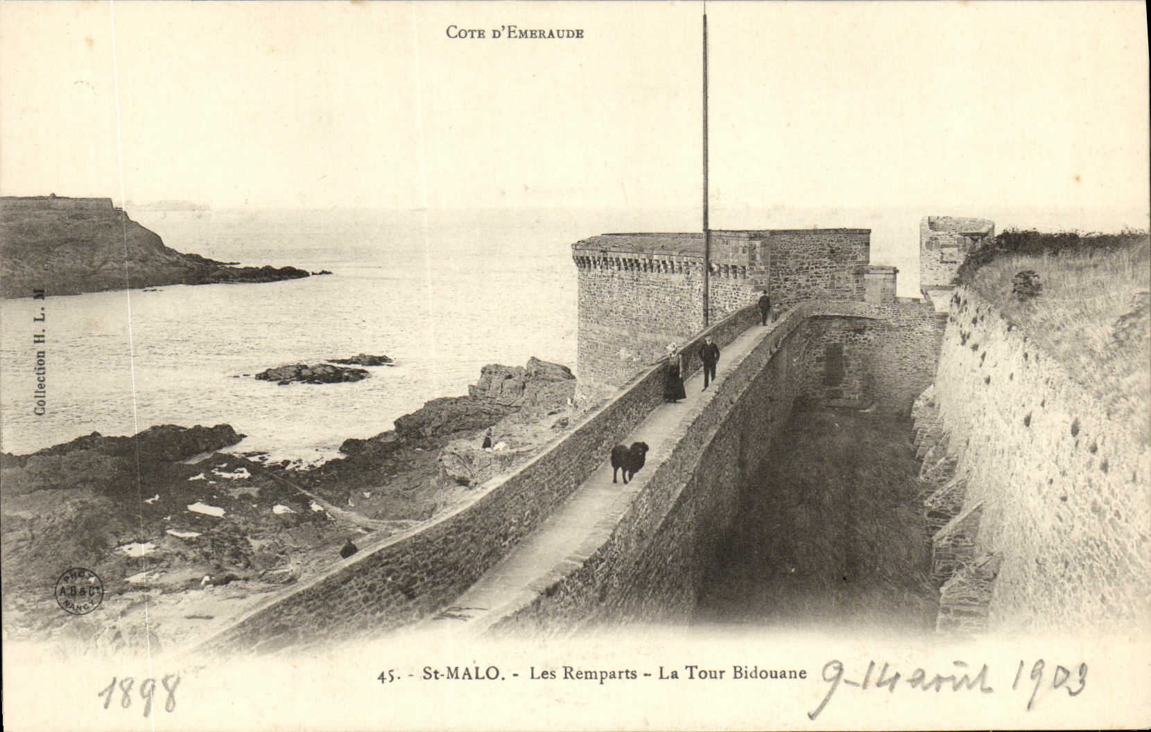 VINTAGE POSTCARD Holy Malo Walls the Bidouane Tower