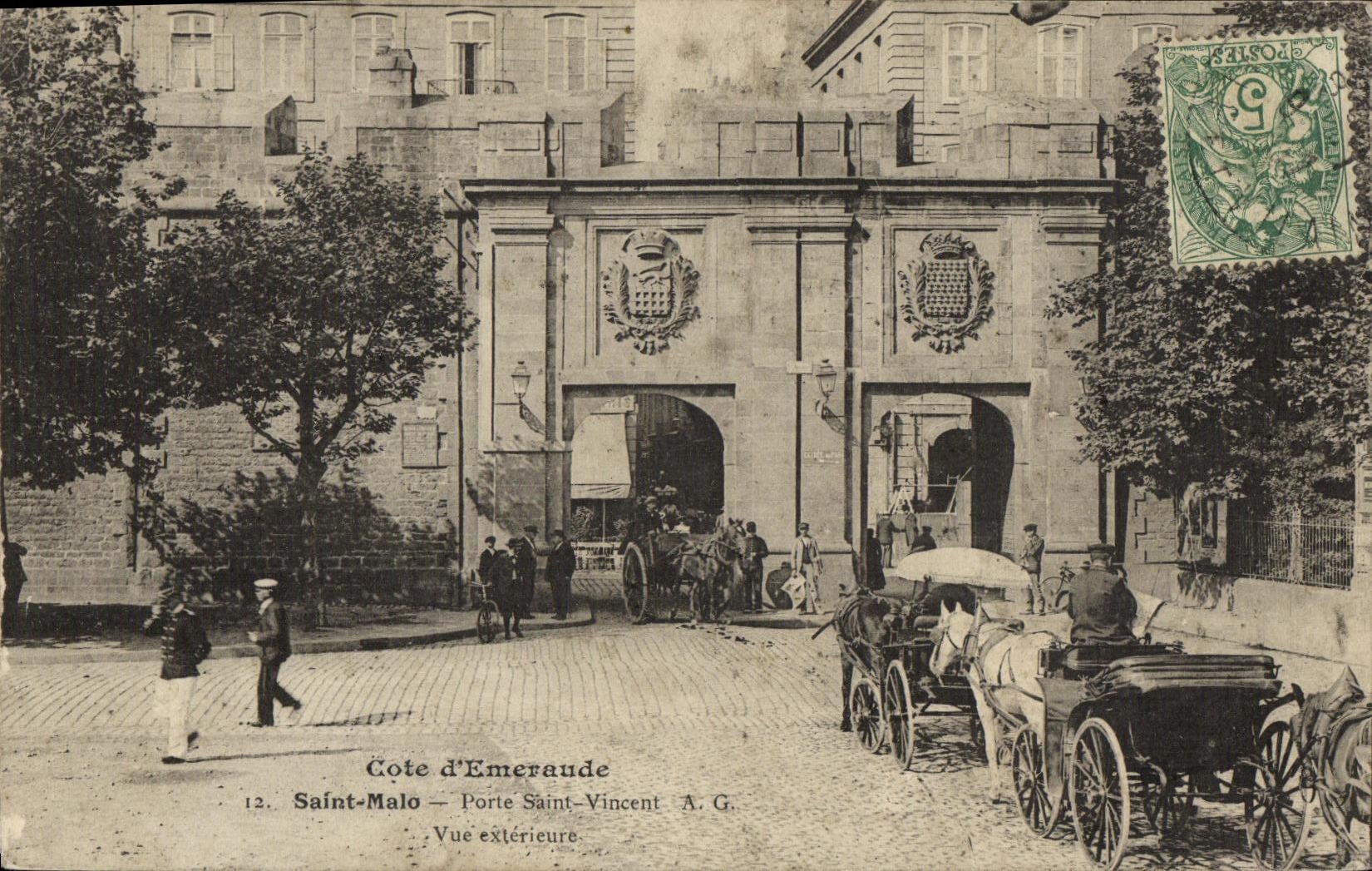 CPA St Malo Porte Saint Vincent Vue exterieure