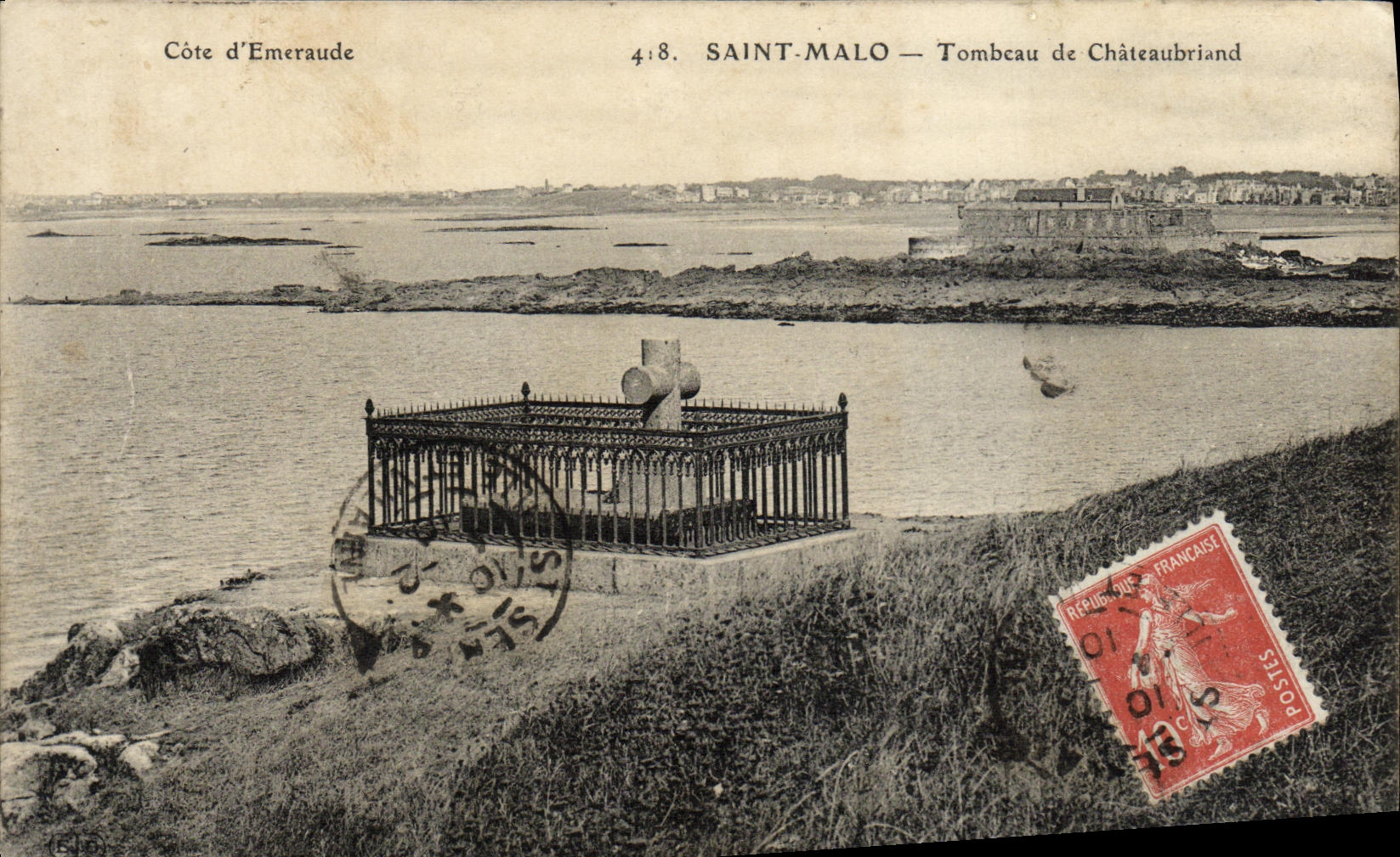 CPA St Malo Tombeau de Chateaubriand