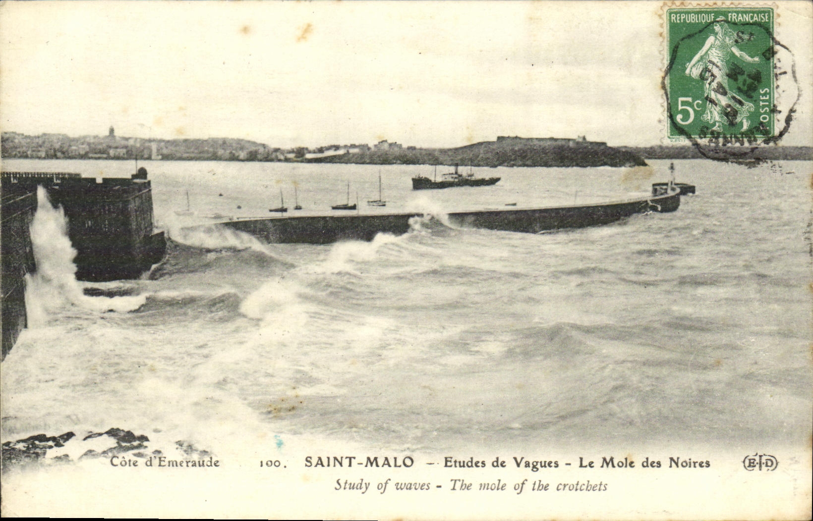 VINTAGE POSTCARD Holy Malo Studies Of Vaguenesses the Mole of the Black ones