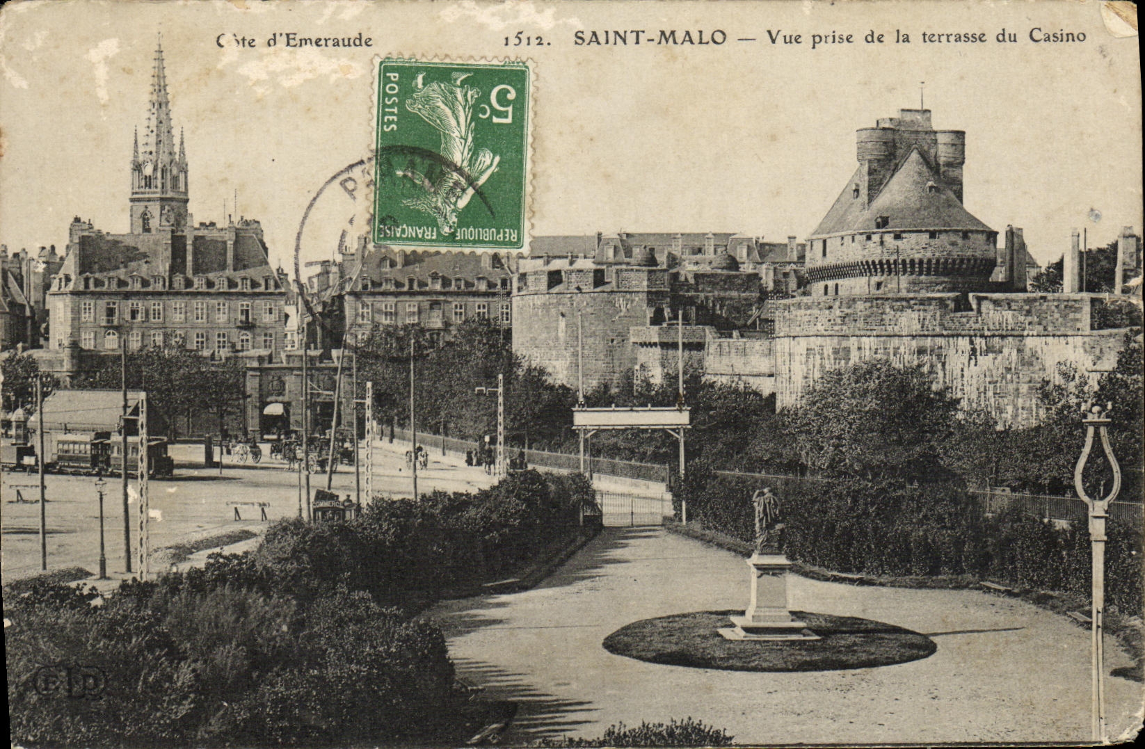 POSTAL Malo santo de la VENDIMIA visto en L antes de puerto