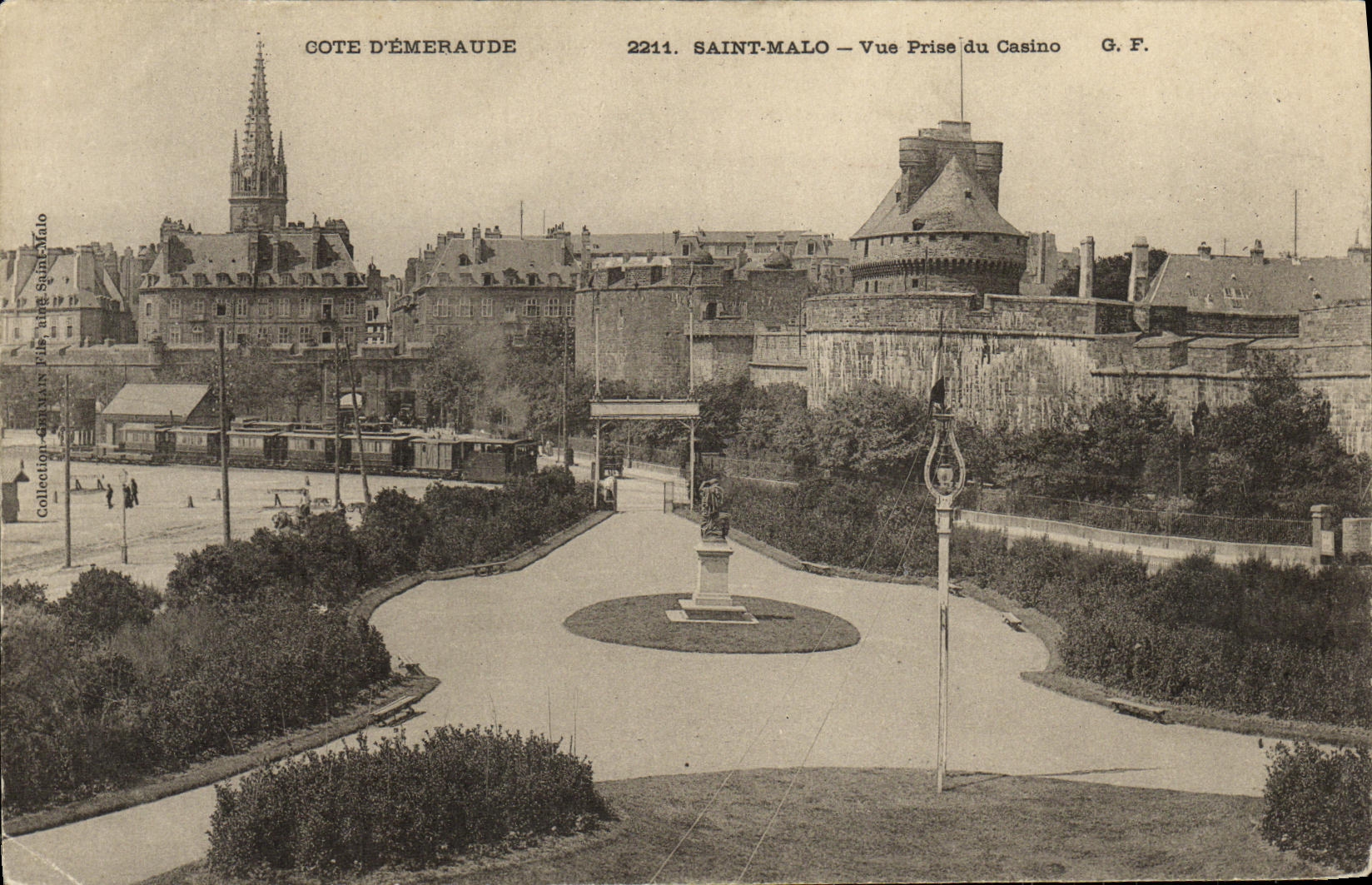 VINTAGE POSTCARD Holy Malo Seen from Of the Casino Train