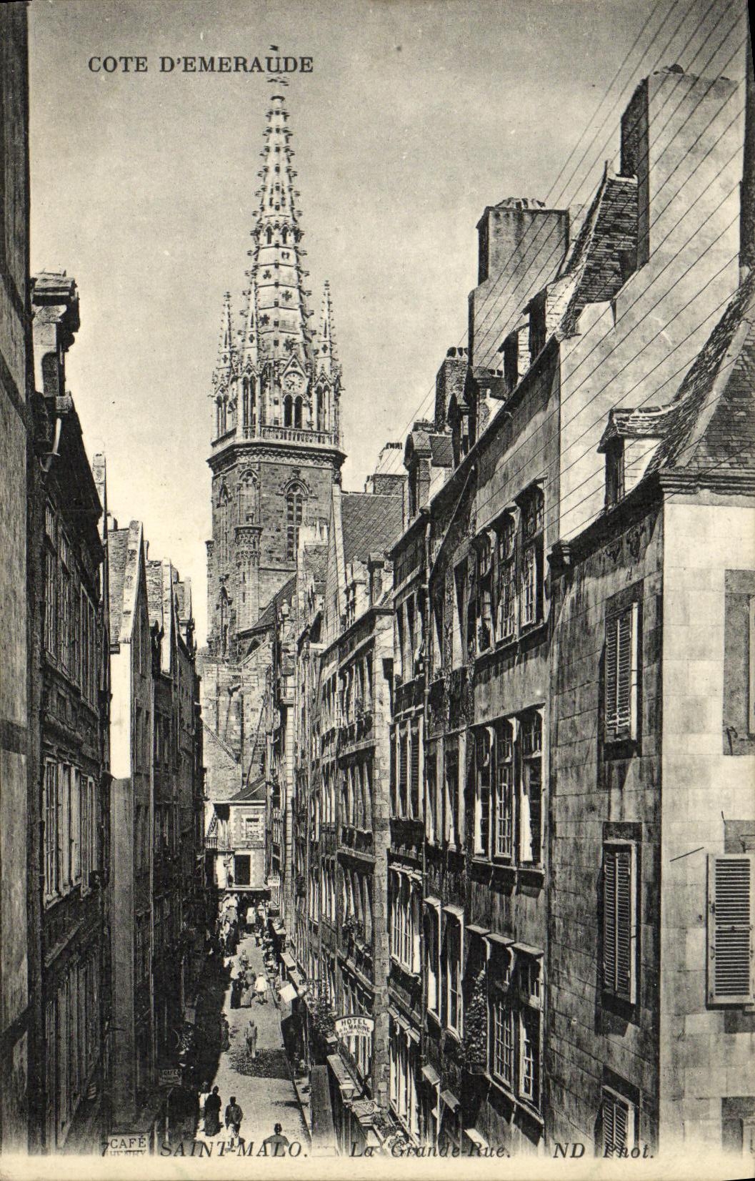CPA Saint Malo La grande rue 