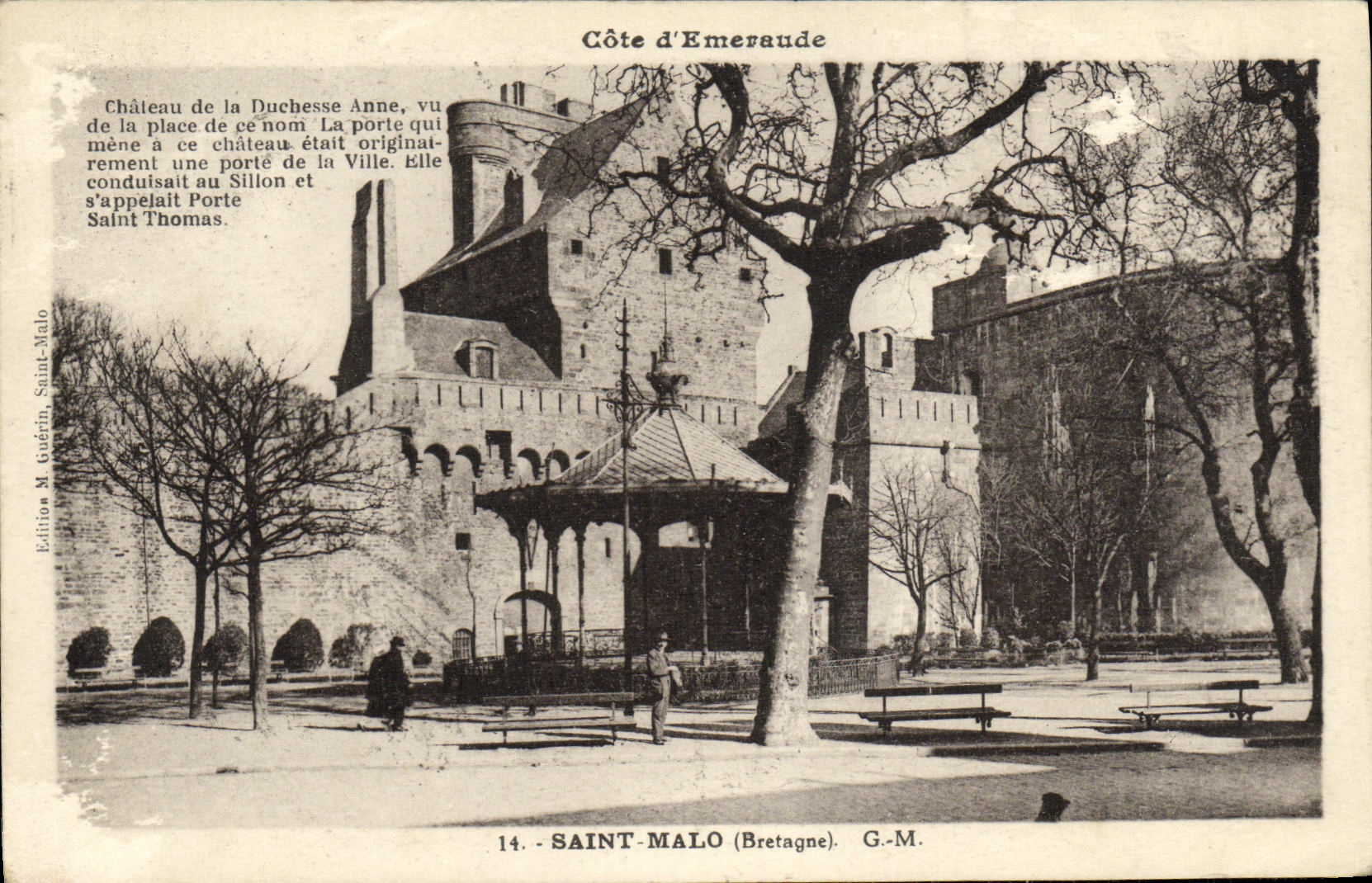 VINTAGE POSTCARD Holy Malo Castle of the duchess Anne