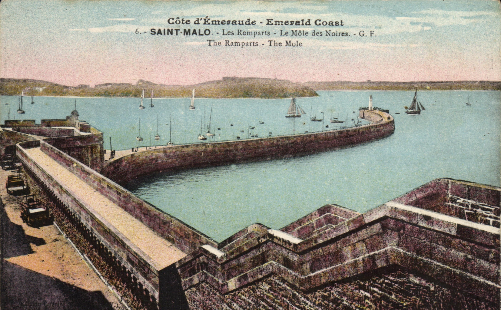 VINTAGE POSTCARD Holy Malo Walls the Mole of the Black ones