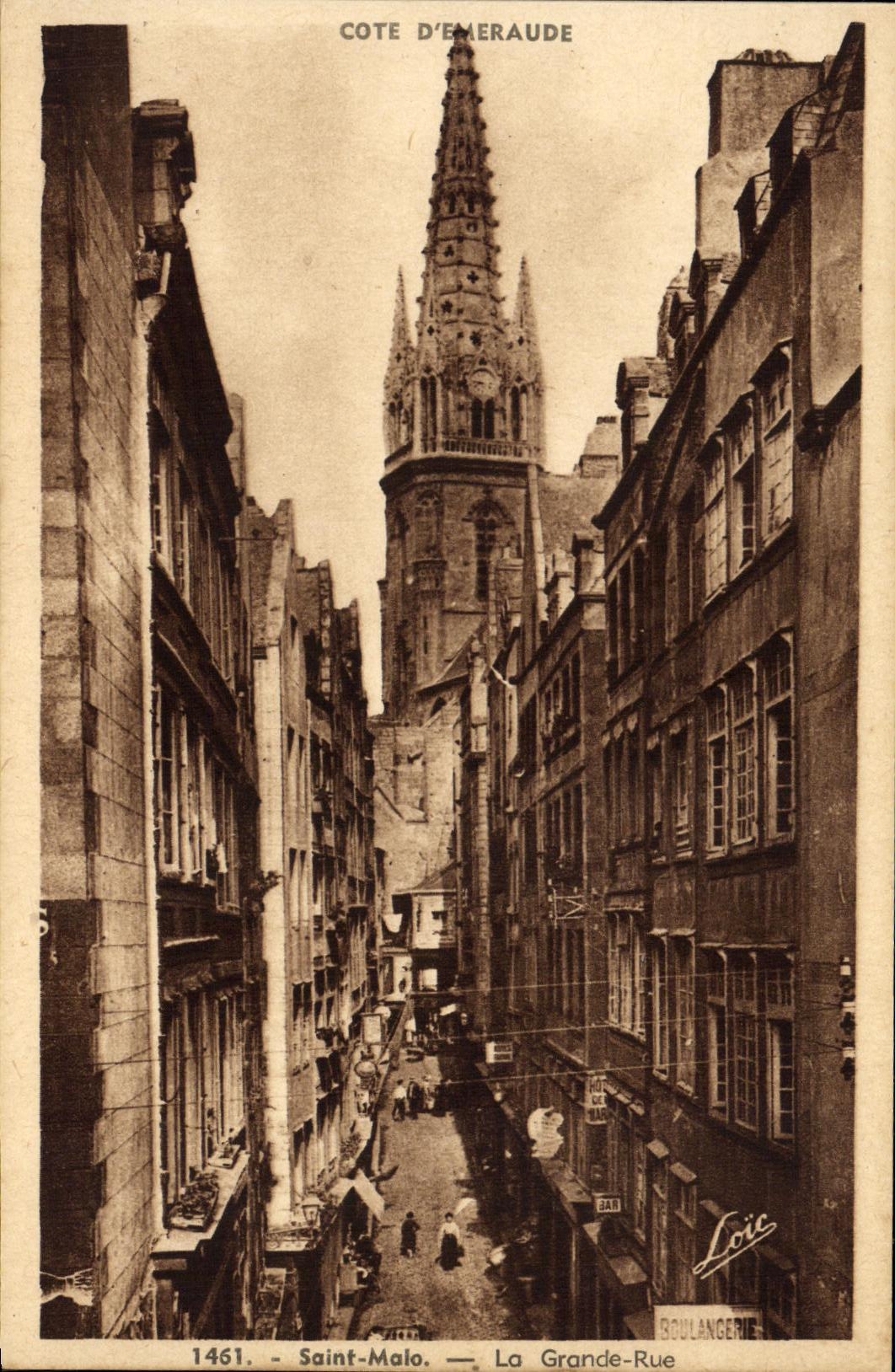 CPA Saint Malo La Grande Rue Boulangerie