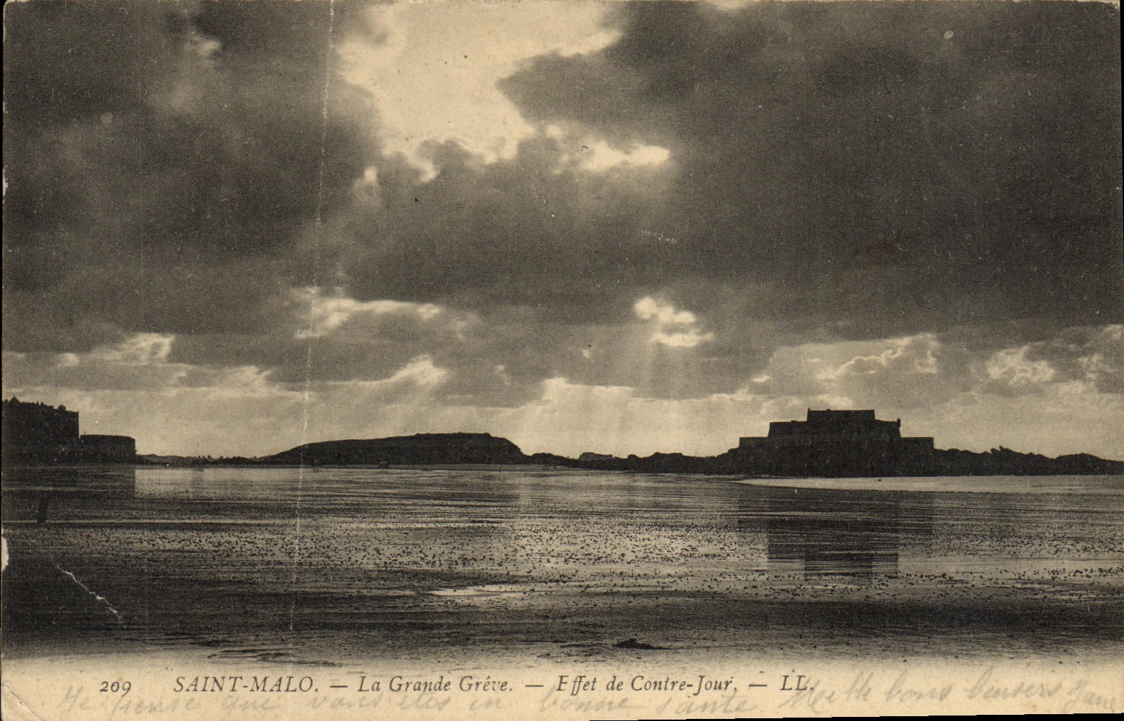 CPA Saint Malo La Grande Greve Effet de contre jour 