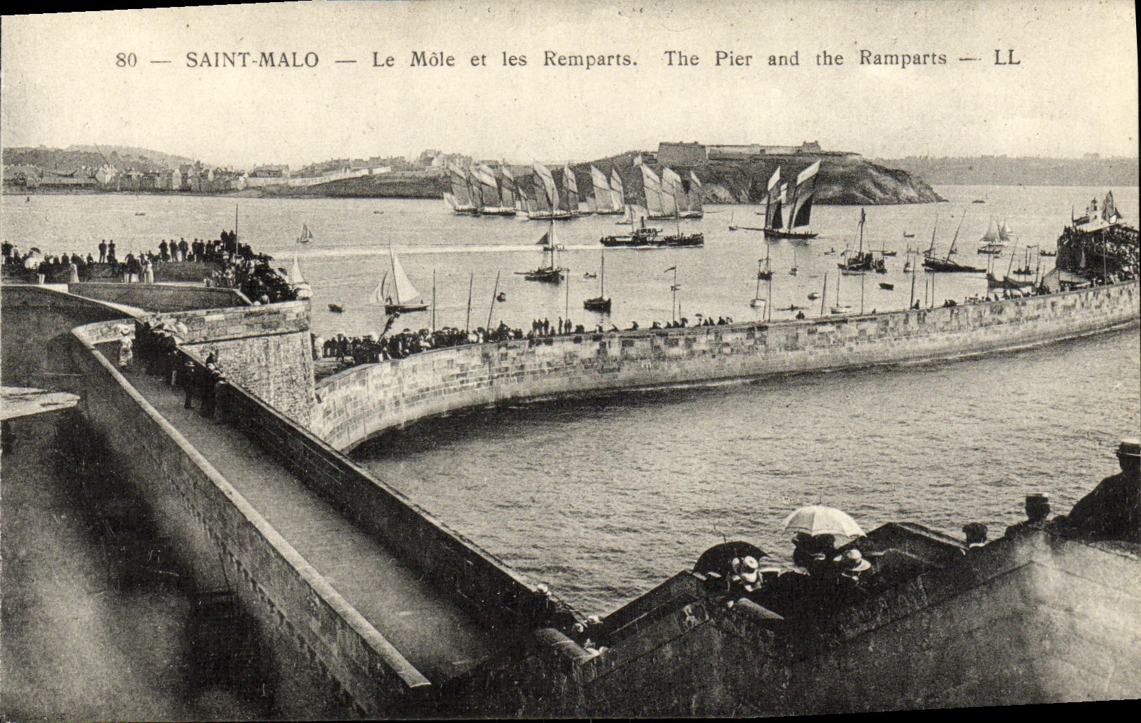 VINTAGE POSTCARD Holy Malo the Mole and Walls