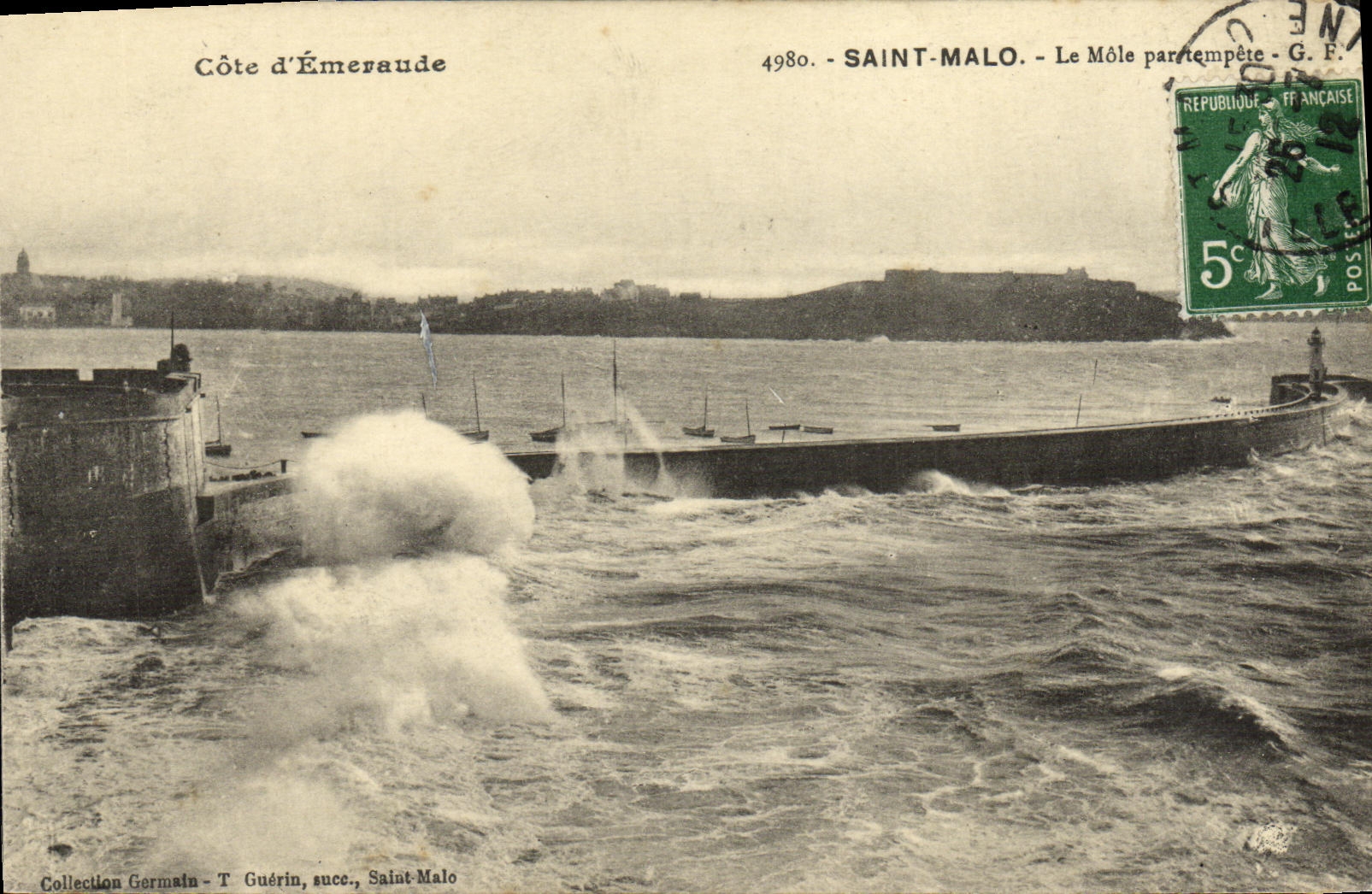 VINTAGE POSTCARD Holy Malo the Mole per storm