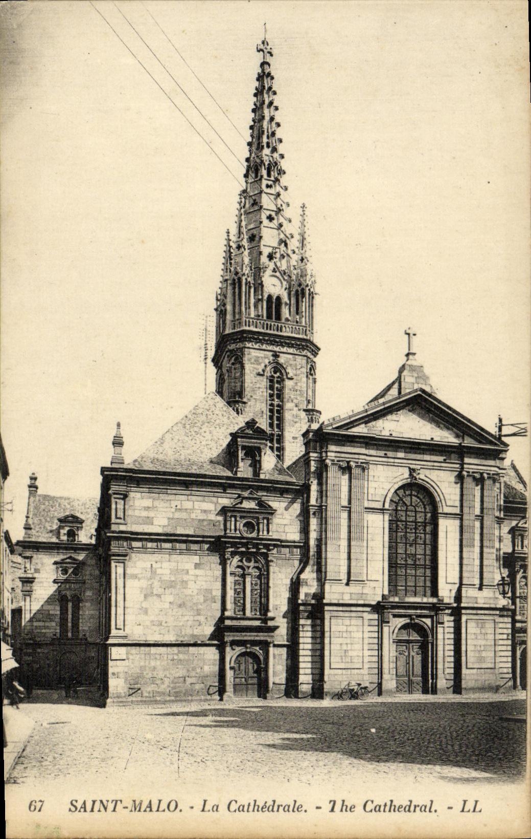 VINTAGE POSTCARD Holy Malo the Cathedral