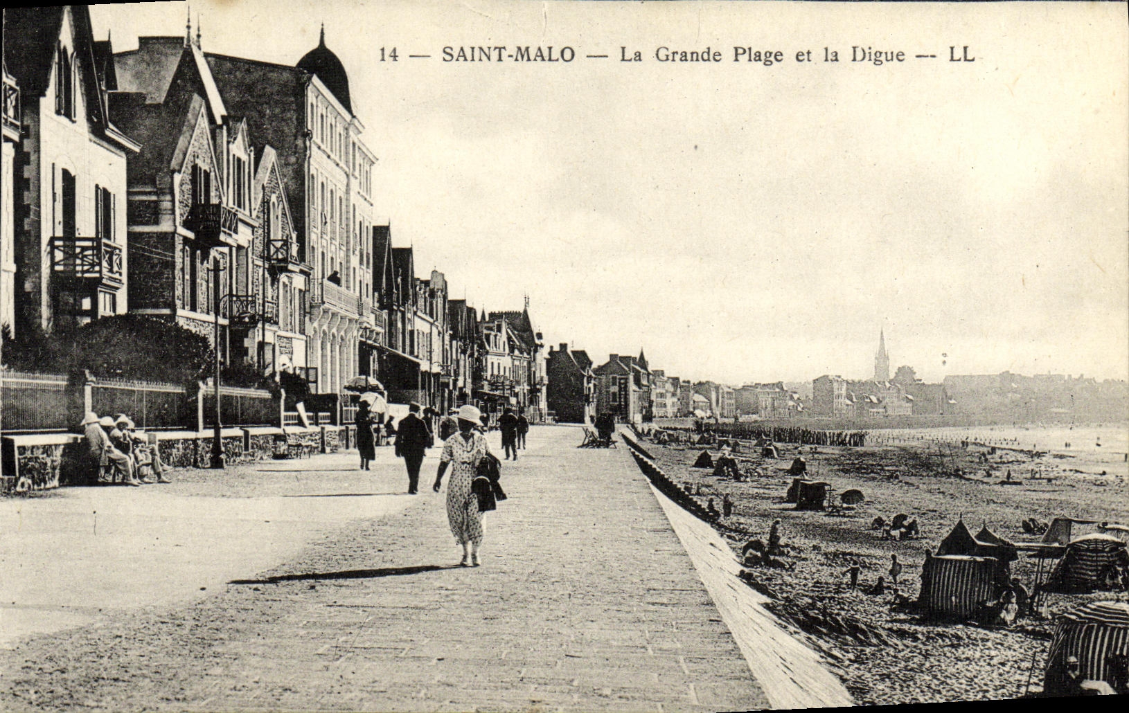 CPA Saint Malo La Grande Plage et la Digue