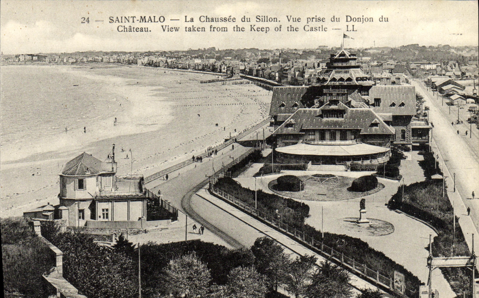 CPA Saint Malo Le Chaussee du Sillon vue prise du Donjon du Chateau