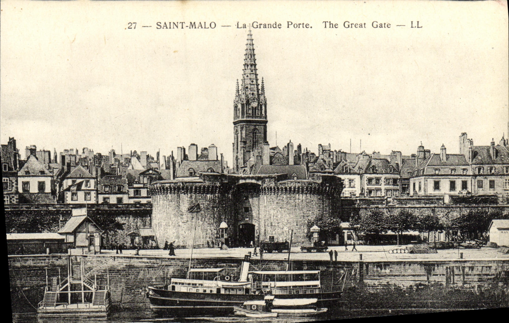 CPA Saint Malo La Grande Porte Bateau