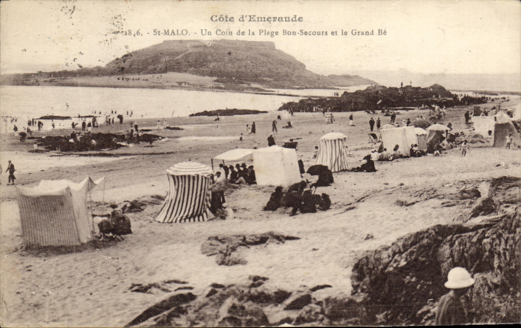 El St Malo de la POSTAL de la VENDIMIA una esquina de la buena ayuda de la playa y grande sea
