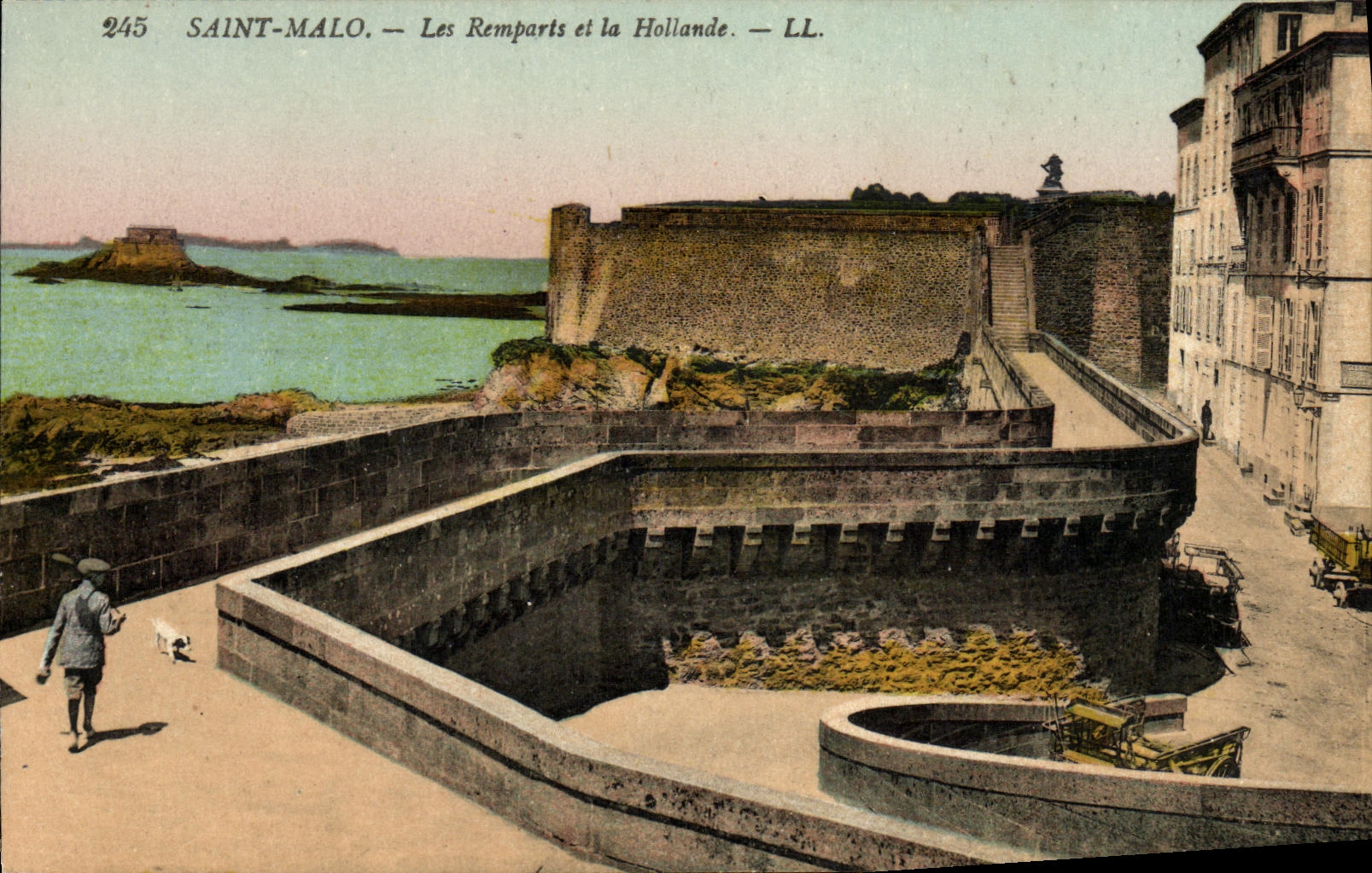 VINTAGE POSTCARD Holy Malo Walls and Netherlands