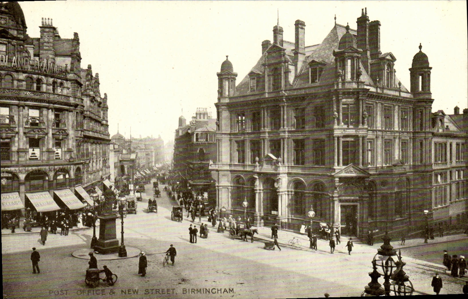VINTAGE POSTCARD Post Office New Street Birmingham