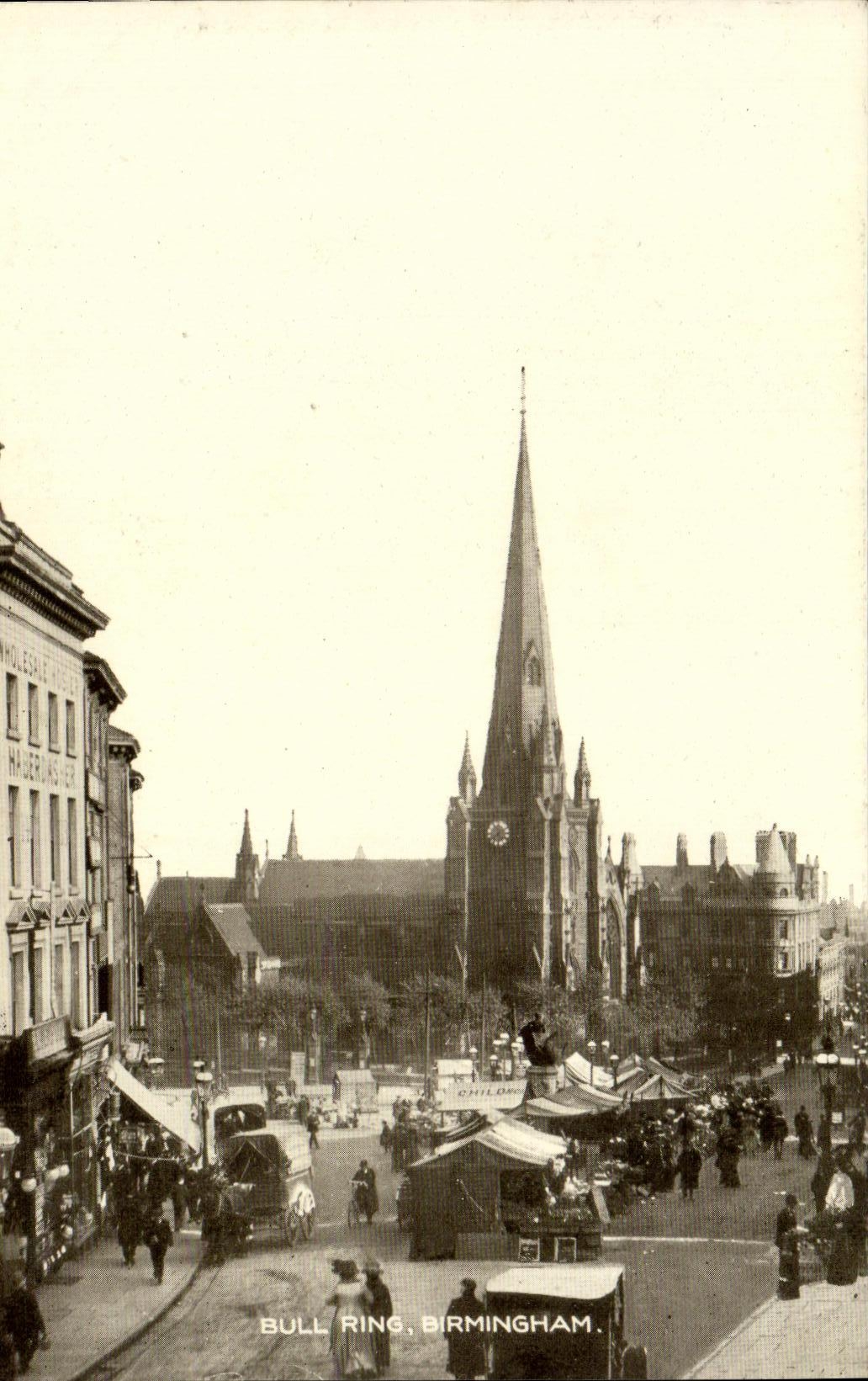 VINTAGE POSTCARD Bull Birmingham Boxing ring