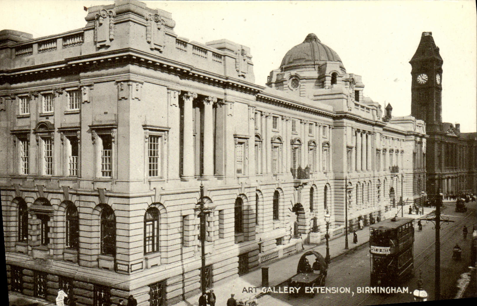 VINTAGE POSTCARD Art Gallery Birmingham Extension