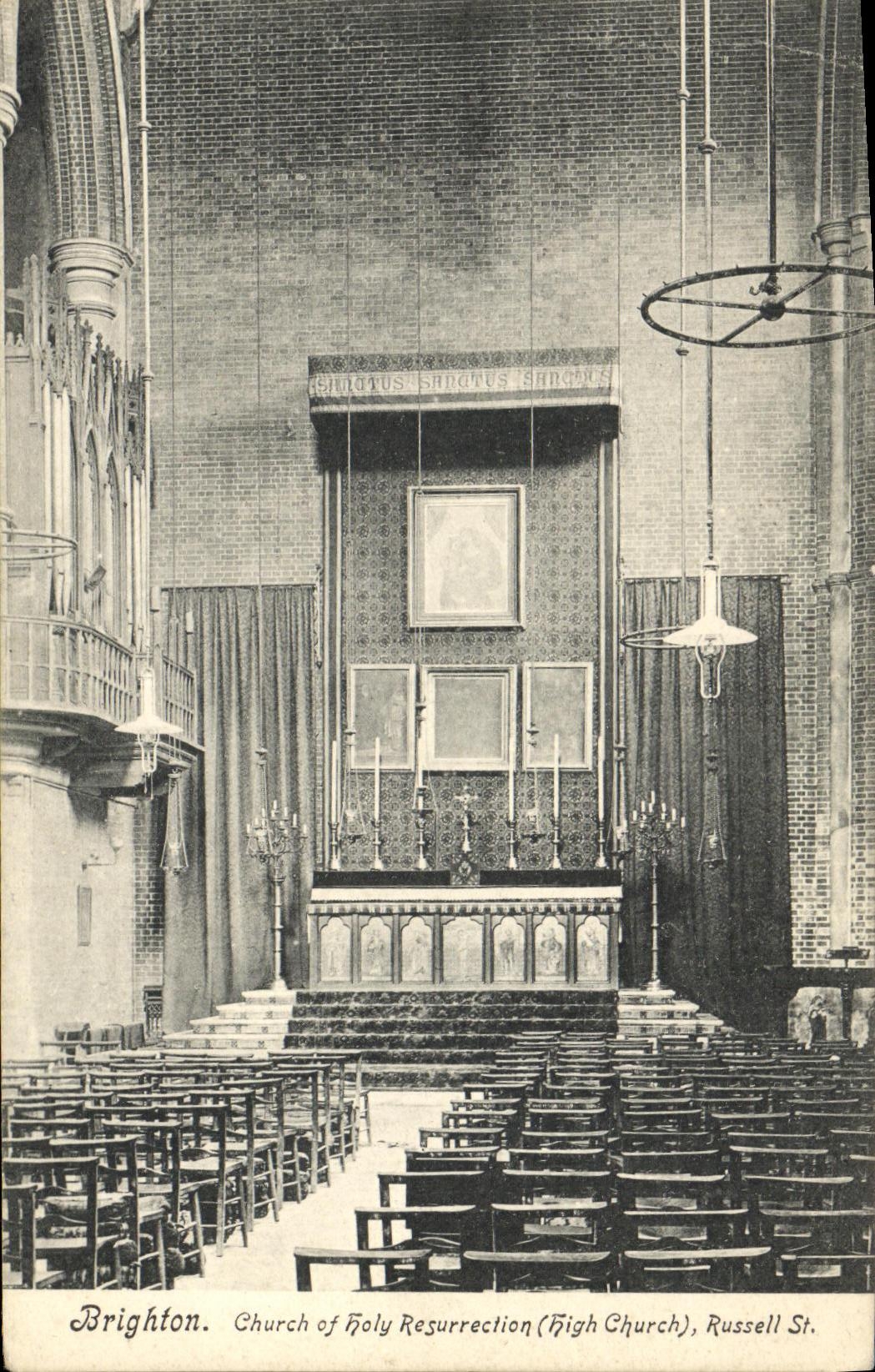 VINTAGE POSTCARD Brighton Chruch off Holy Resurrection Russell St