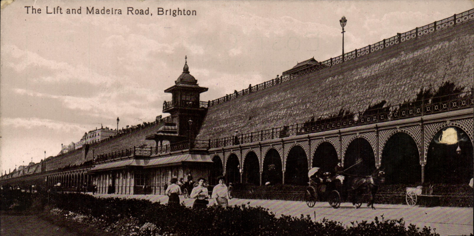 VINTAGE POSTCARD The Top spin and Madelra Road Brighton