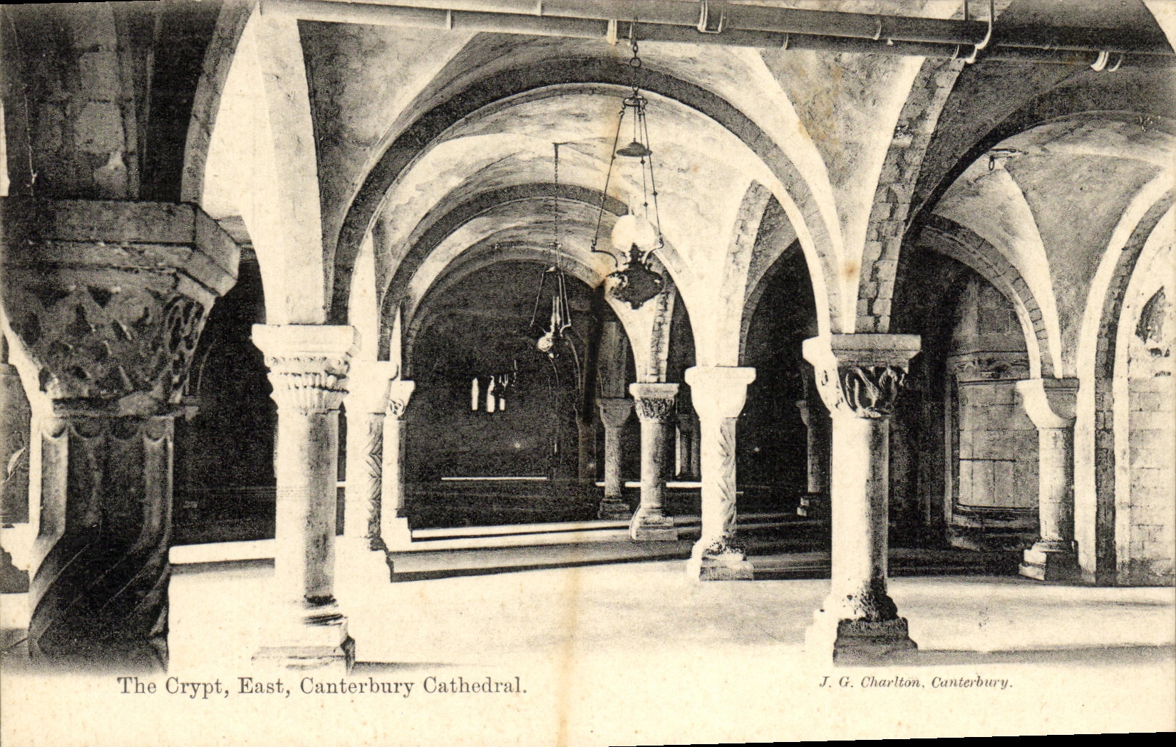 VINTAGE POSTCARD The Crypt Canterbury Cathedral