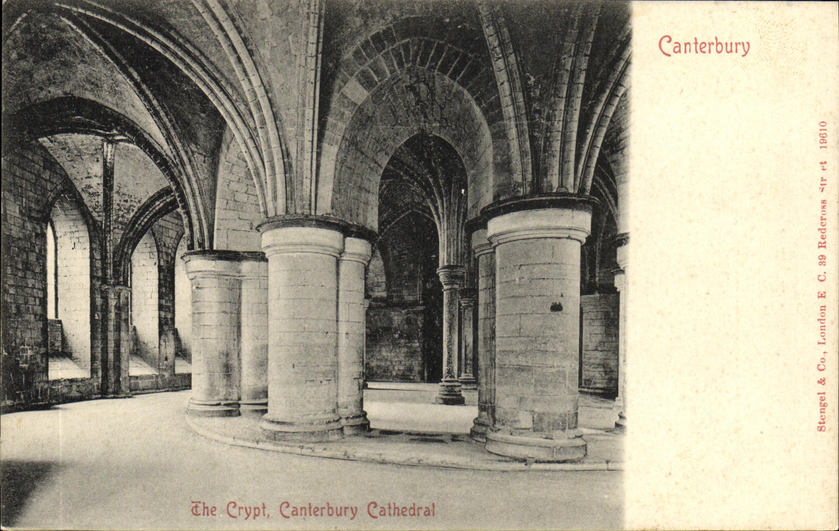 VINTAGE POSTCARD Canterbury The Crypi Canterbury Cathedral