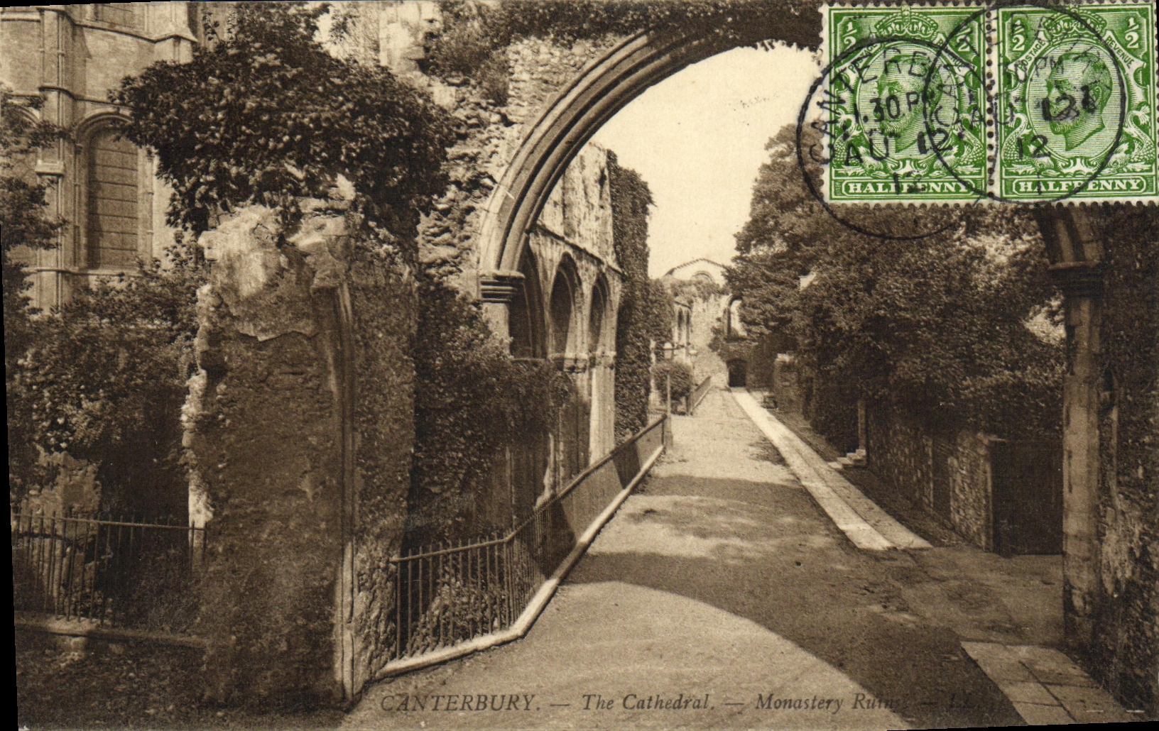 CPA Canterbury The Cathedral Monastery ruins