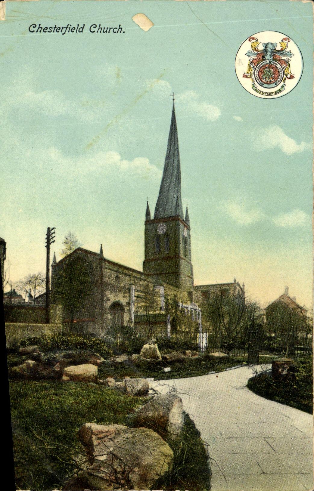 VINTAGE POSTCARD Chesterfield Church